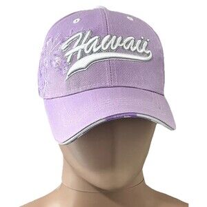 Chelona USA Lavender Hawaii adjustable strapback cap hat Embroidered